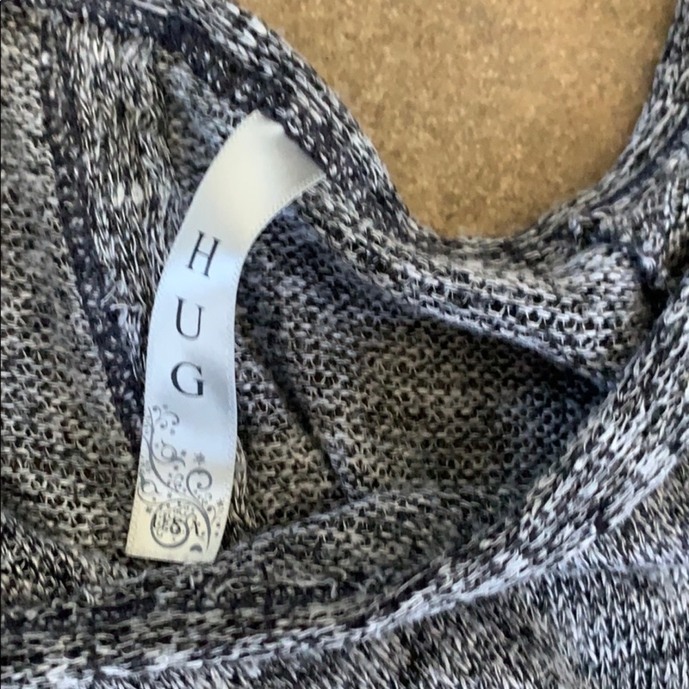 Grey patterned sweater with button back - Picture 3 of 4
